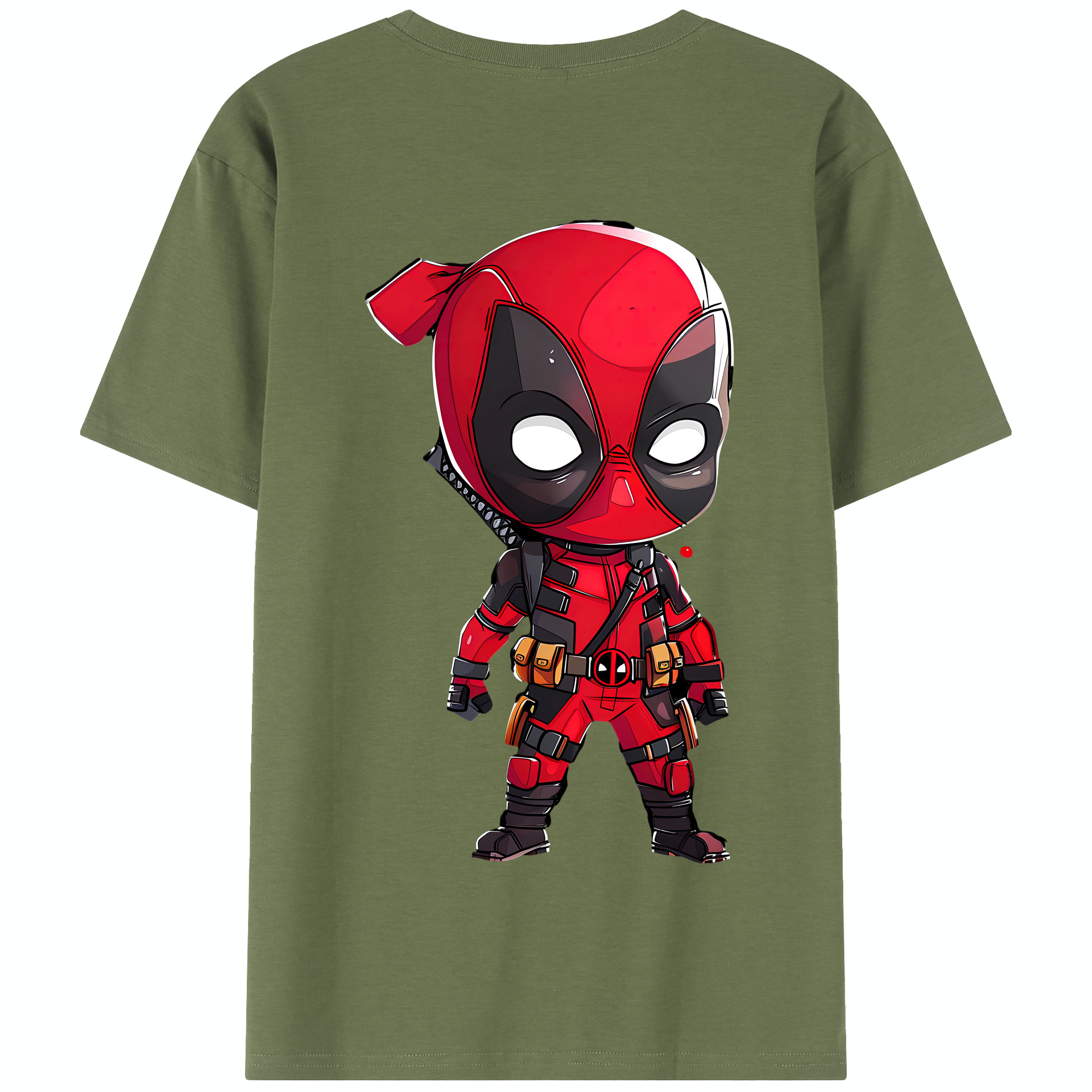 （画像用） Deadpool デッドプール 綿100％半袖Tシャツ（背面プリント）